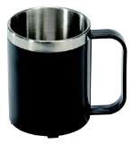 保温 保冷 ステンレス マグカップ フタ付き 180ml ブラック 6510